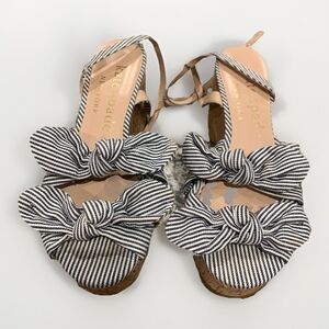 Kate Spade New York Julep Canvas & Cork Platform Wedge Sandals Size 9